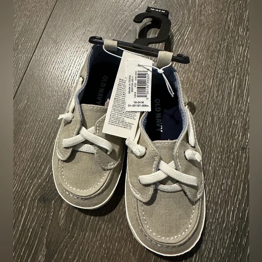 Old Navy Toddler Gray Boat Shoes